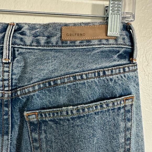 GRLFRND Revolve Karolina Jeans Size 27 High Rise Straight Leg Blue - Picture 7 of 8